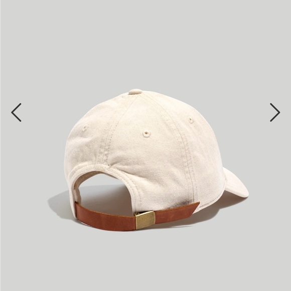 Organic Cotton Broken-In Baseball Cap with leather strap by Madewell - Picture 2 of 5